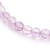 Faceted Natural Amethyst Beaded Bracelets for Women BJEW-JB05928-03-3