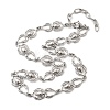 304 Stainless Steel Spider Link Chain Necklaces for Women Men NJEW-A043-06P-4