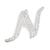 Brass Micro Pave Clear Cubic Zirconia Pendants CU-CBA8481-01P-N-1