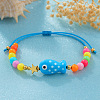 Ocean Style Fish Porcelain Bead Braided Bracelets YA5775-1