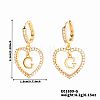 Brass Heart Hoop Earrings BR9605-5-1