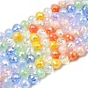 Electroplate Glass Beads Strands EGLA-D300-06-6mm-26-2