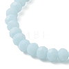 Adjustable Glass & 304 Stainless Steel Bead Bracelets BJEW-JB13036-3