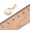 Brass & Shell Pearl Pendants PALLOY-JF05622-3