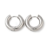 Tarnish Resistant 202 Stainless Steel Huggie Hoop Earrings EJEW-O087-08H-P-1