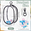 Oval Rectangle Transparent PVC Plastic Storage Zipper Bags ABAG-WH0040-39A-3