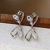 Brass Pave Cubic Zirconia Stud Earrings WGD8924-02-1