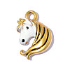 304 Stainless Steel with Black Enamel Charms SA-OY001-11G-1