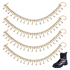 4Pcs Iron Rhinestone Tassel Boot Strap Chains HJEW-PH02567-1