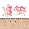 Breast Cancer Awareness Ribbon Zinc Alloy Enamel Pendants ENAM-I079-02G-05-3