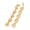 Teardrop Brass Dangle Stud Earrings for Women EJEW-G391-22G-3