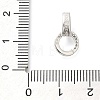 925 Sterling Silver Micro Pave Clear Cubic Zirconia Twister Clasps STER-U006-10P-3