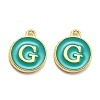 Golden Plated Alloy Enamel Charms ENAM-Q437-15G-1