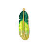 304 Stainless Steel Enamel Big Pendants STAS-OY005-14G-3