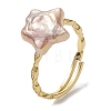 Star Natural Pearl Adjustable Rings RJEW-P113-15G-1