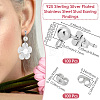 304 Stainless Steel Stud Earring Findings STAS-BBC0008-36C-2