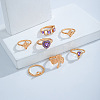 7Pcs Alloy Rhinestone Plain Band Rings PW-WGC2D76-01-2