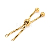 Adjustable 304 Stainless Steel Box Chain Slider Bracelet Making MAK-L038-001G-03-1