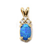 Synthetic Opal Flat Round Oval Charms KK-H089-05B-02-1