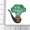 Saint Patrick's Day Opaque Printed Acrylic Pendants OACR-A045-05G-3