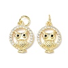 Brass Micro Pave Cubic Zirconia Pendants KK-L253-09G-1