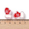 Christmas Decorations Theme Opaque Acrylic Bead with Enamel OACR-Z021-01G-3