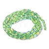 Transparent Electroplate Glass Beads Strands GLAA-Q099-G01-02-2