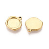 304 Stainless Steel Pendant Cabochon Settings STAS-T067-70B-G-2