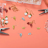 48Pcs 6 Style Half Round & Bowknot & Rectangle Alloy Stud Earring Findings FIND-DC0003-22-6