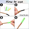 40Pcs 4 Colors Alloy Cord End FIND-GF0008-47B-4