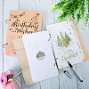 SUPERDANT 1 Set Wooden 2-Ring Loose Leaf Binder Postcard Phote Album Cover DIY-SD0001-02C-6