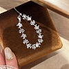 Brass Micro Pave Clear Cubic Zirconia Link Chain Bracelets for Women WG3120E-01-1