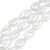 Electroplate Porcelain Imitation Pearl Beads Strands BSHE-Z009-01A-2