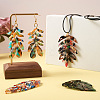 DIY Monstera Leaf Dangle Earring Making Kits DIY-BY0001-38-6