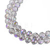 Electroplate Transparent Glass Beads Strands EGLA-N002-34B-C06-3