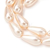 Electroplate Opaque Glass Imitation Pearl Beads Strands EGLA-H113-09A-02-3