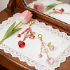 10Pcs 2 Styles Glass Seed Beaded Pendant Decorations HJEW-SZ00134-4