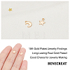 BENECREAT 32Pcs 2 Style Long-Lasting Plated Brass Charms KK-BC0001-83G-3