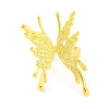 Butterfly Brass Open Cuff Ring for Women RJEW-U003-30G-2