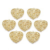 Brass Micro Pave Clear Cubic Zirconia Pendants ZIRC-T015-007G-NF-1