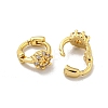 Brass Micro Pave Cubic Zirconia Hoop Earring EJEW-C088-01D-G-2