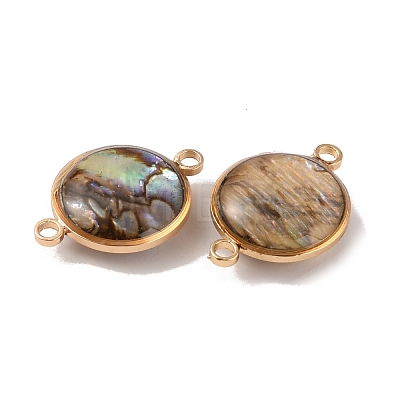 Natural Abalone Shell/Paua Shell Connector Charms KK-WH0031-05A-1