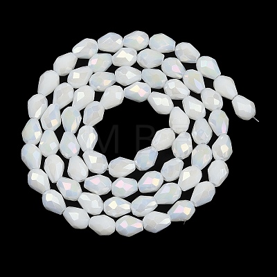 Opaque Solid Color Electroplate Glass Beads Strands EGLA-N013-P10mm-B02-1