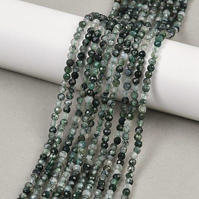 Natural Moss Agate Beads Strands G-A129-3mm-01-1
