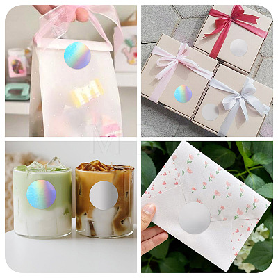 3 Rolls 3 Styles Vinyl Plastic Printable Holographic Stickers OFST-TA0001-10A-1