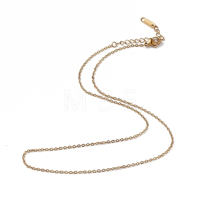 Ion Plating(IP) 304 Stainless Steel Cable Chain Necklace for Men Women NJEW-K245-014A-1