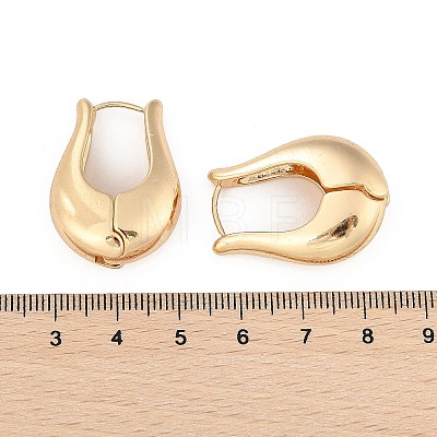 Brass Hoop Earrings for Women EJEW-U041-05G-1