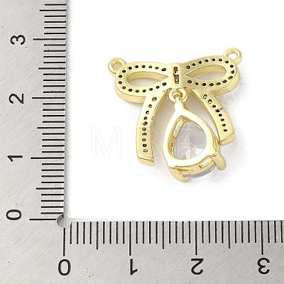 Rack Plating Brass Micro Pave Cubic Zirconia Pendants KK-C052-20G-1