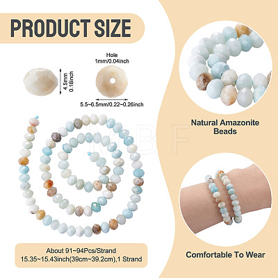1 Strand Natural Flower Amazonite Beads Strands G-TA0003-26B-1
