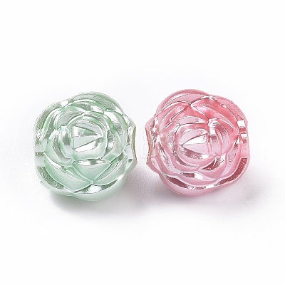 Imitation Pearl Acrylic Beads X-OACR-E013-12-1